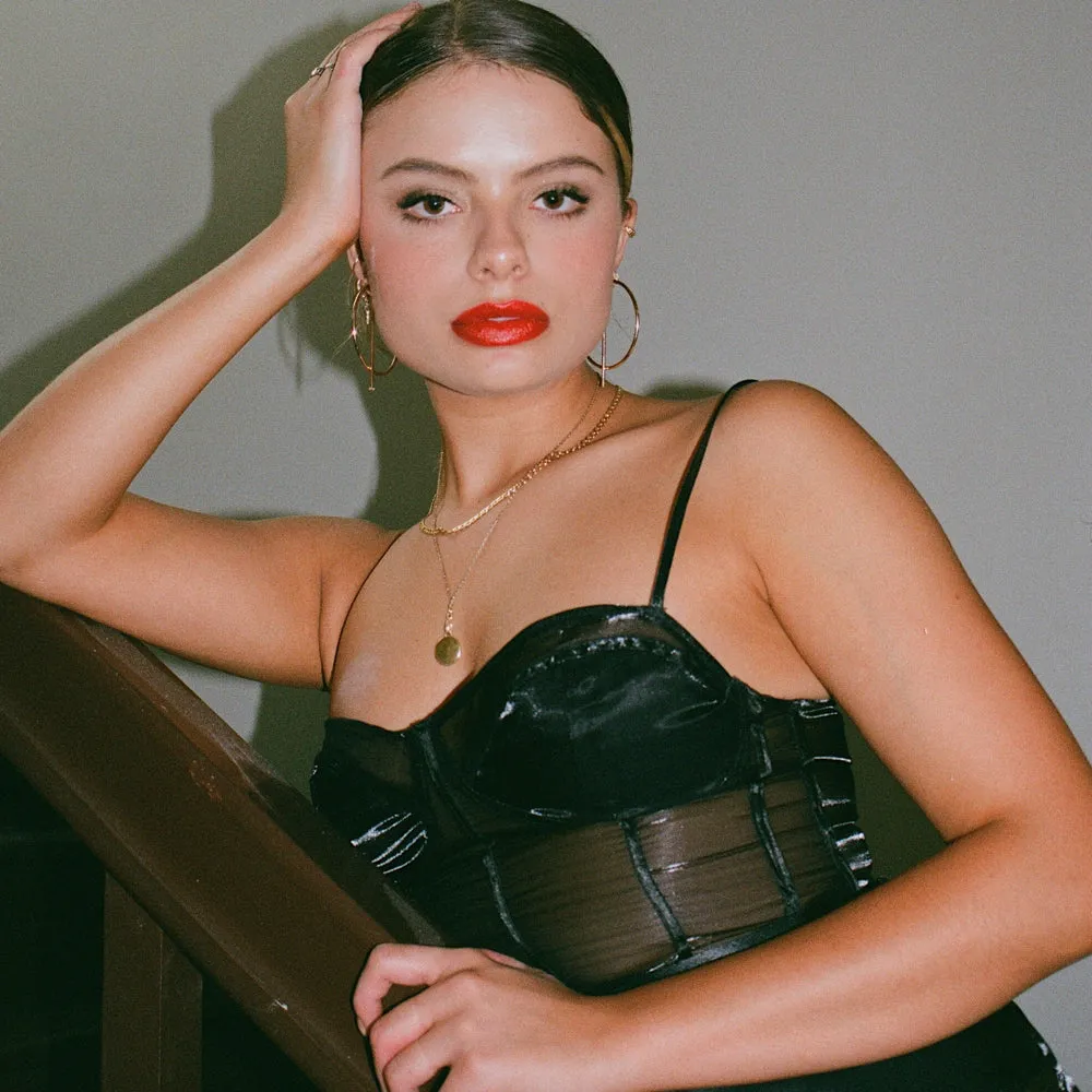 Hannah Black Slip Dress