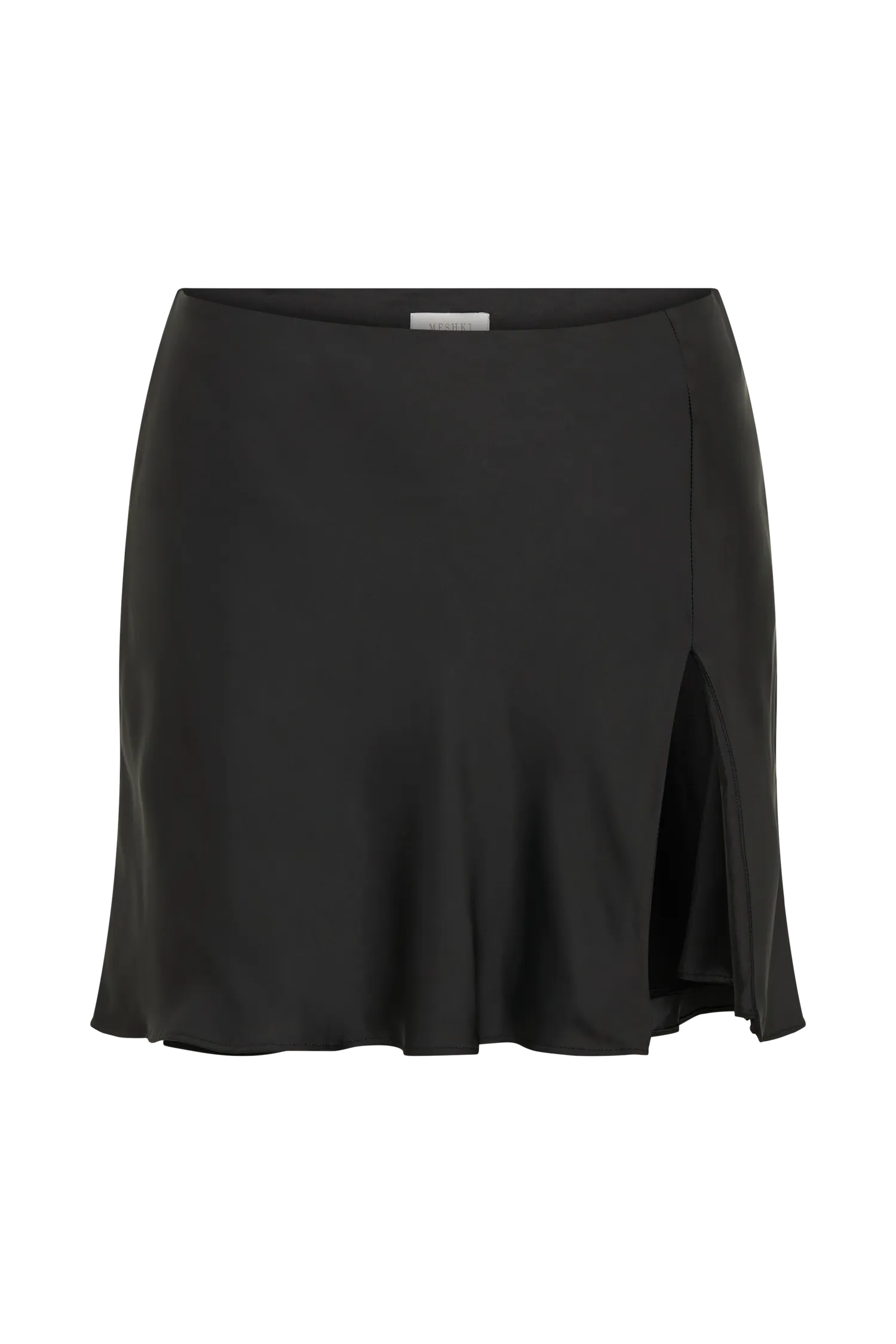 Hartley Satin Mini Skirt - Black