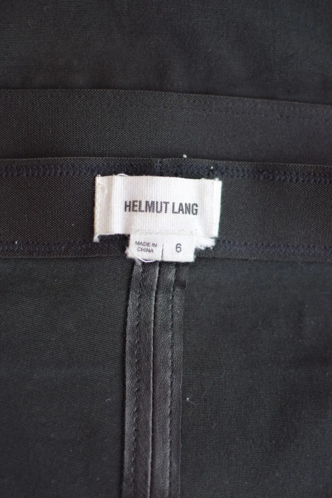 Helmut Lang Leather Skirt with Elastic Top