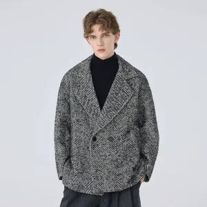 Herringbone Wool Coat