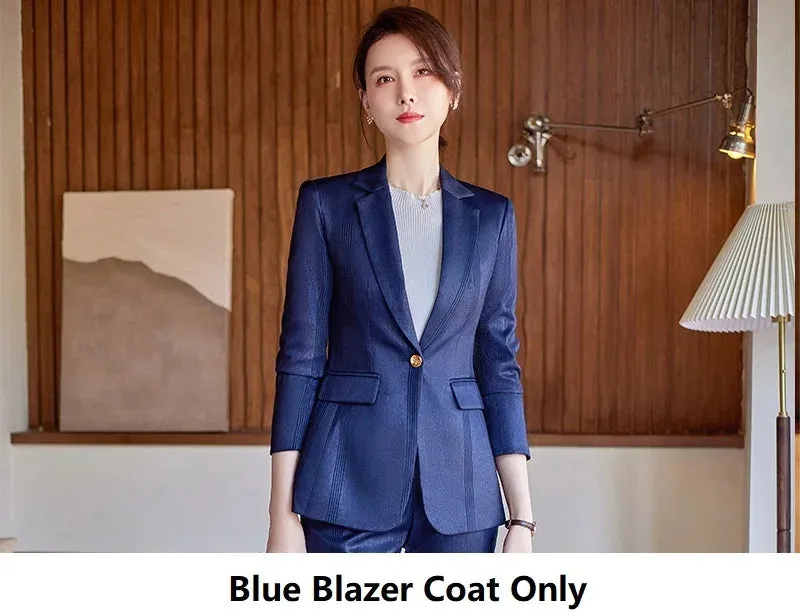 High Quality Fabric Women Business Suits with Pants and Jackets Coat Professional OL Styles Pantsuits Blazers Trousers Set