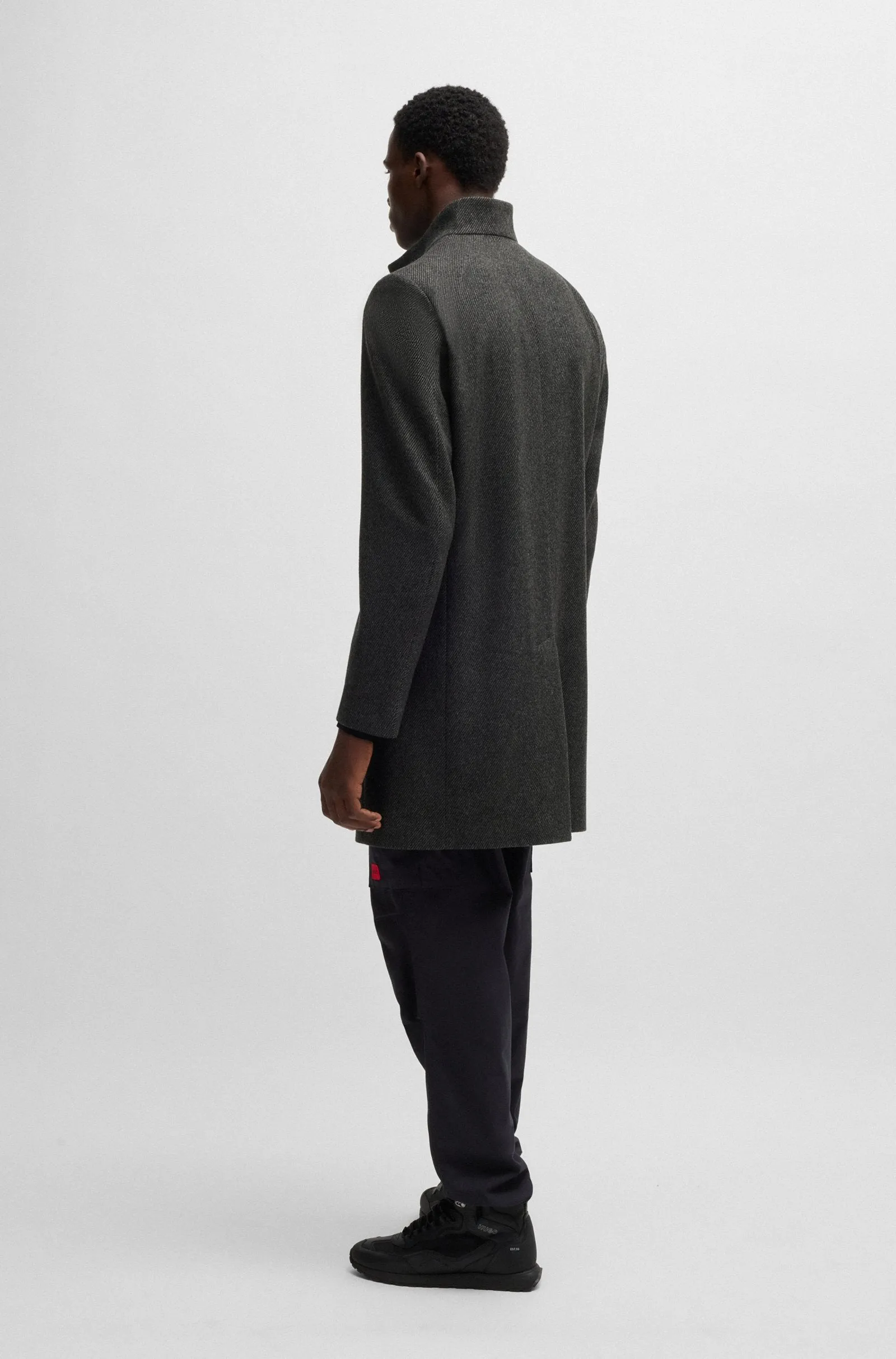 HUGO Coats Regular Fit in Wool Mix - MINTRAX2441 10263931 01-50525187