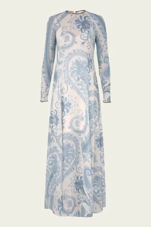 Illuminate Sheath Dress in Turquoise Paisley