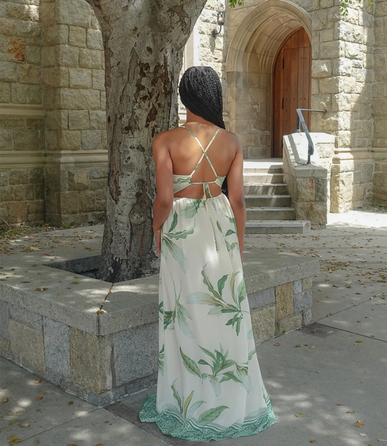 In The Jungle Floral Maxi Dress(Green/Ivory)