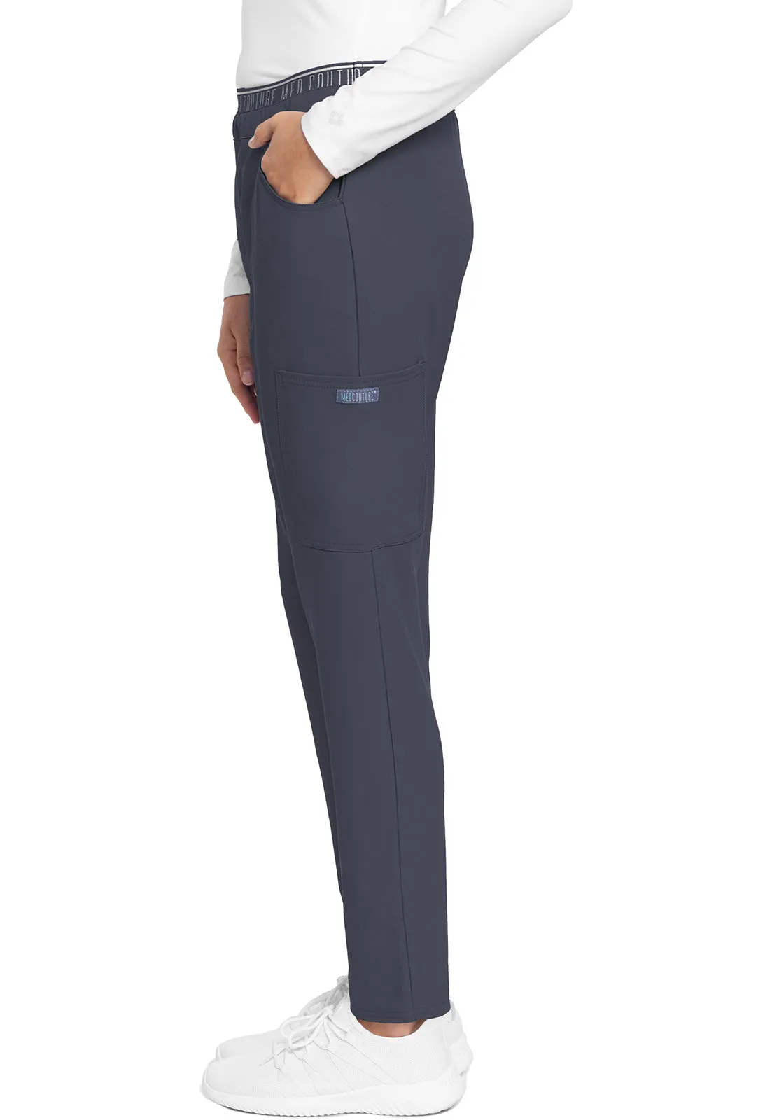 Insight MC009 Mid Rise Pull-on Tapered Leg Ankle Pants Pewter