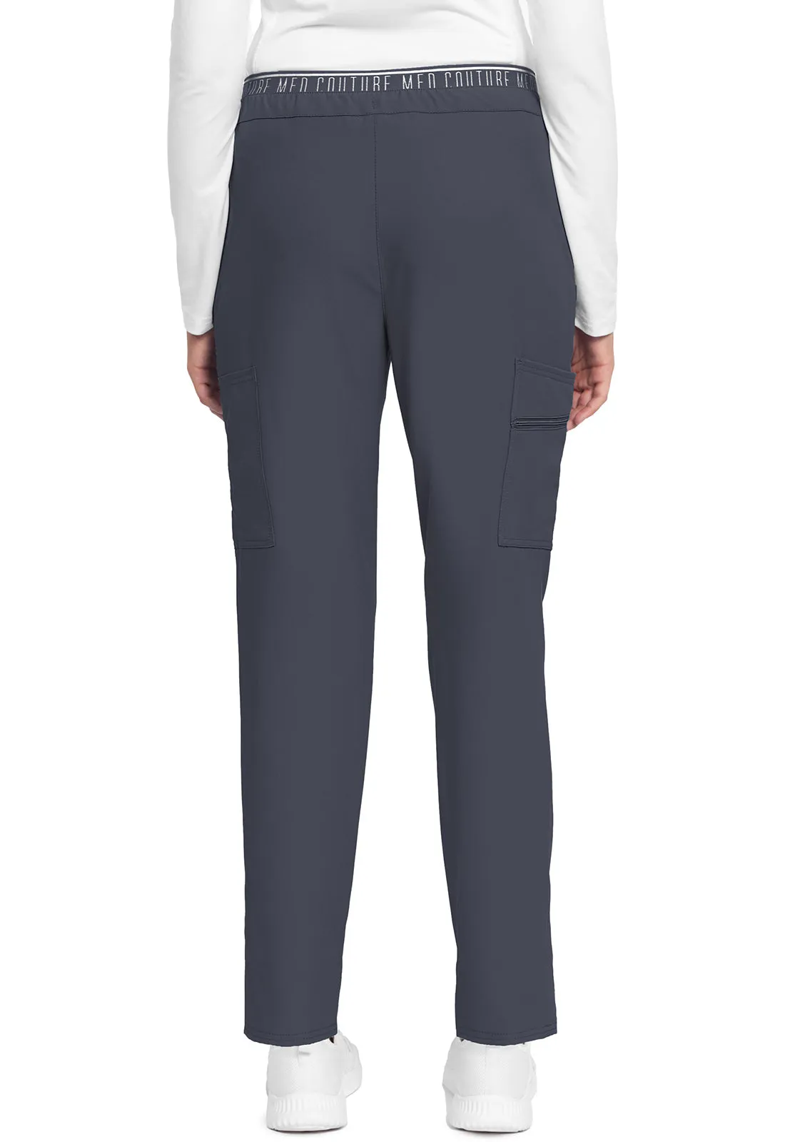 Insight MC009 Mid Rise Pull-on Tapered Leg Ankle Pants Pewter