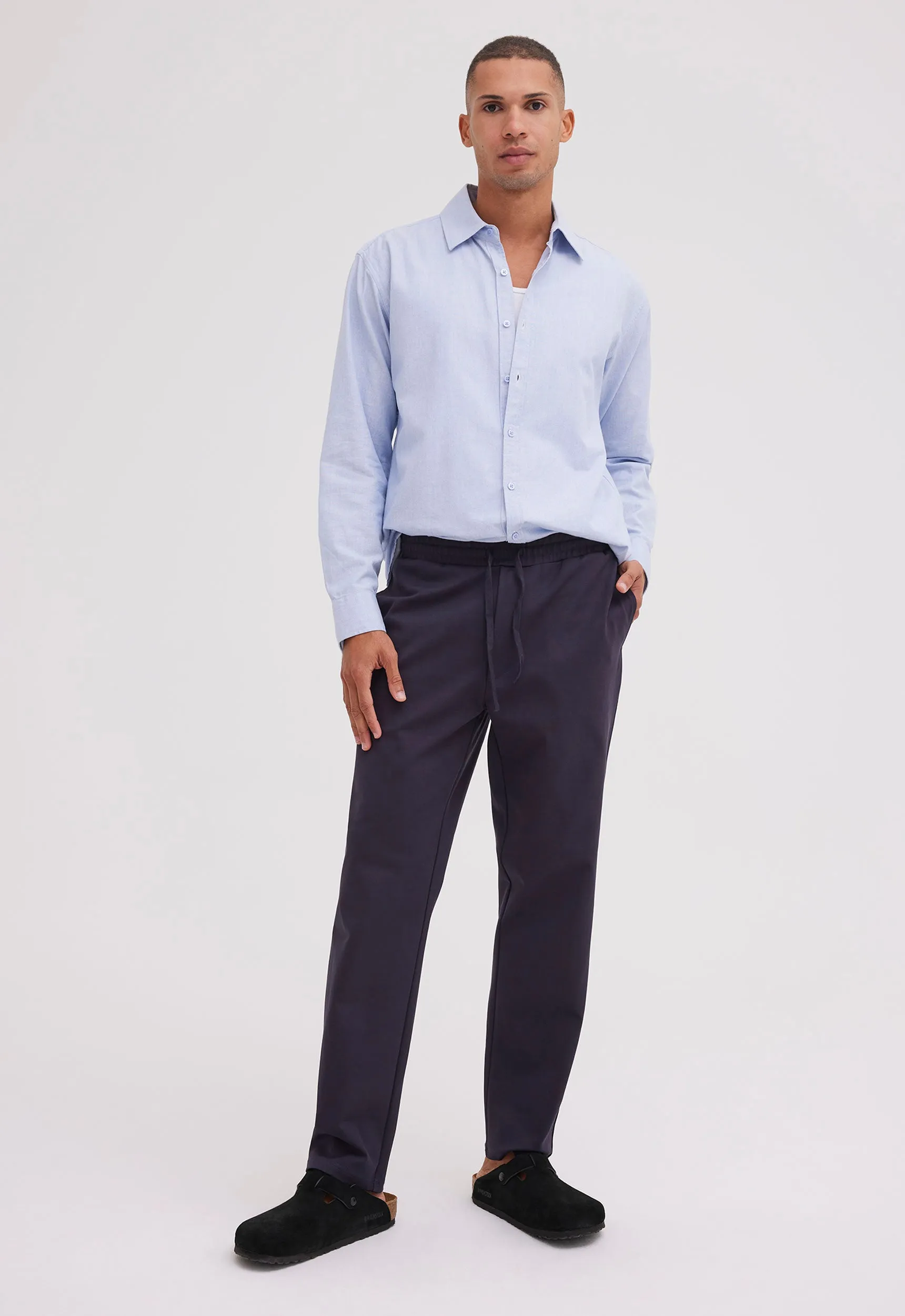 Iri Cotton Pant - Darkest Navy