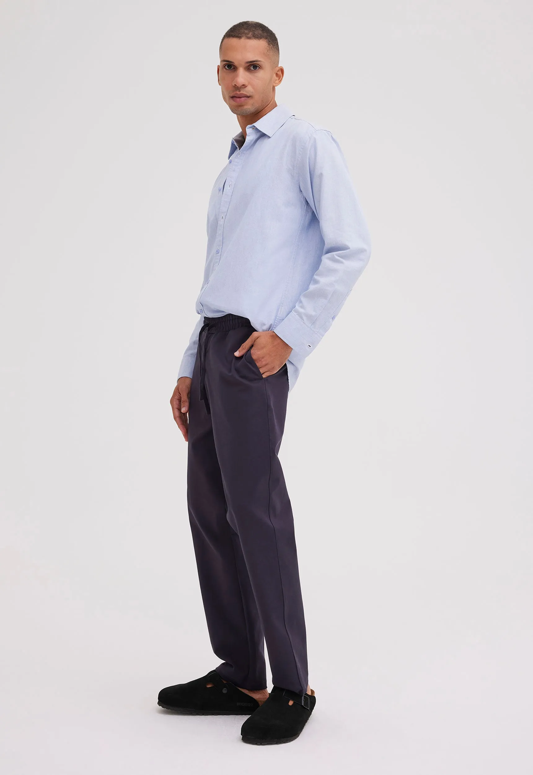 Iri Cotton Pant - Darkest Navy