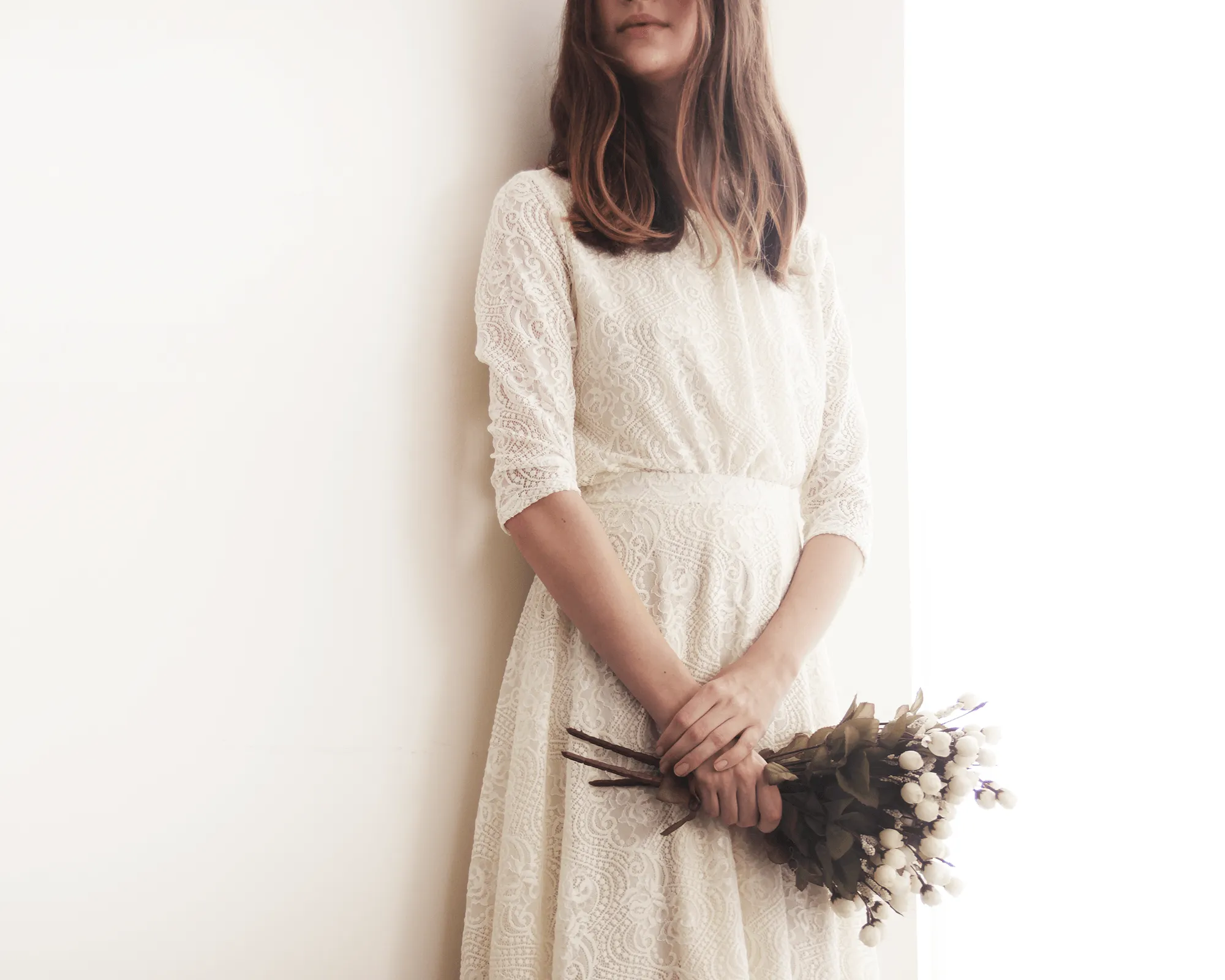 Ivory Lace Wedding Maxi Skirt #3021