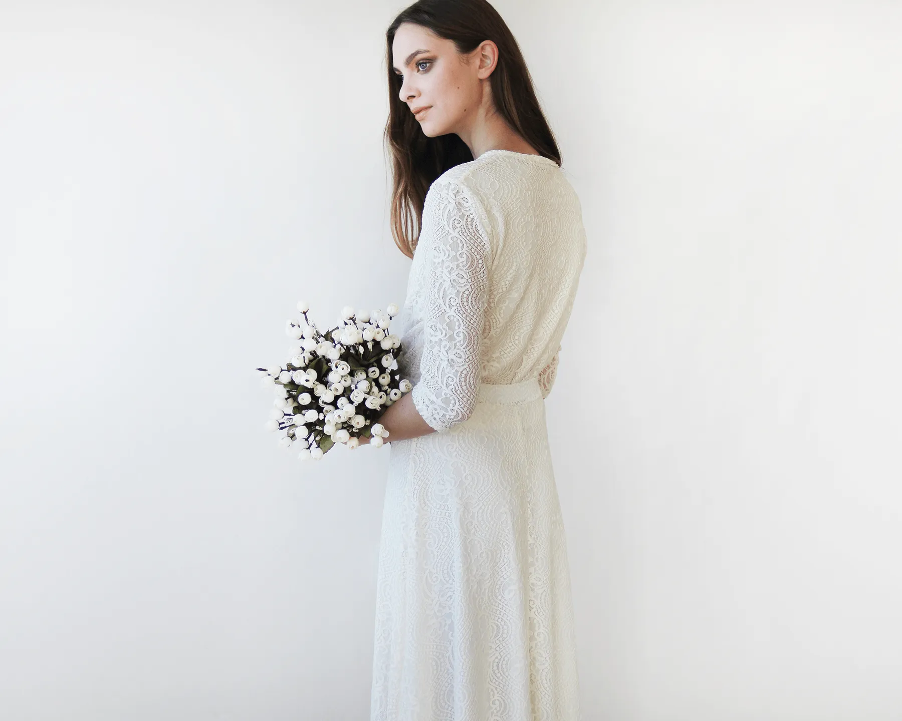 Ivory Lace Wedding Maxi Skirt #3021