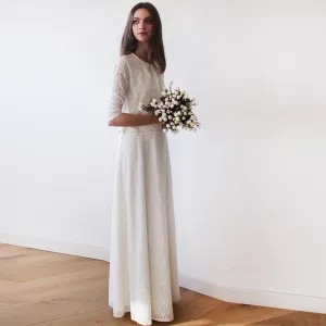 Ivory Lace Wedding Maxi Skirt #3021