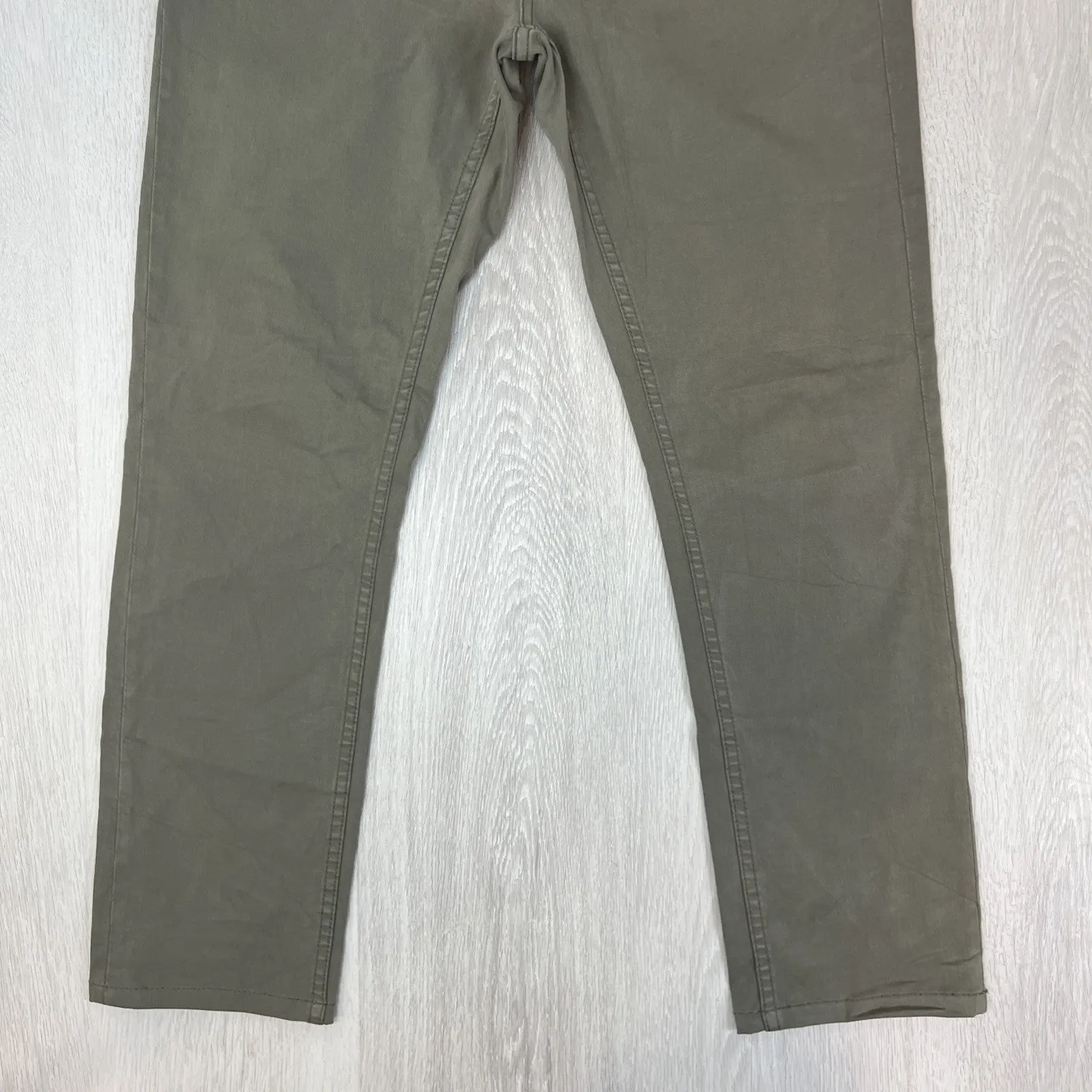Jeanswest Mens Green Chinos Pants Slim Tapered Size 33