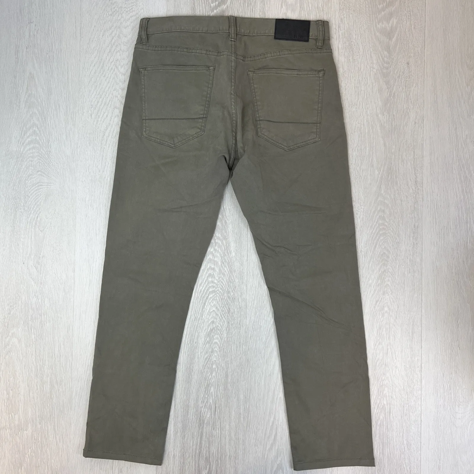 Jeanswest Mens Green Chinos Pants Slim Tapered Size 33