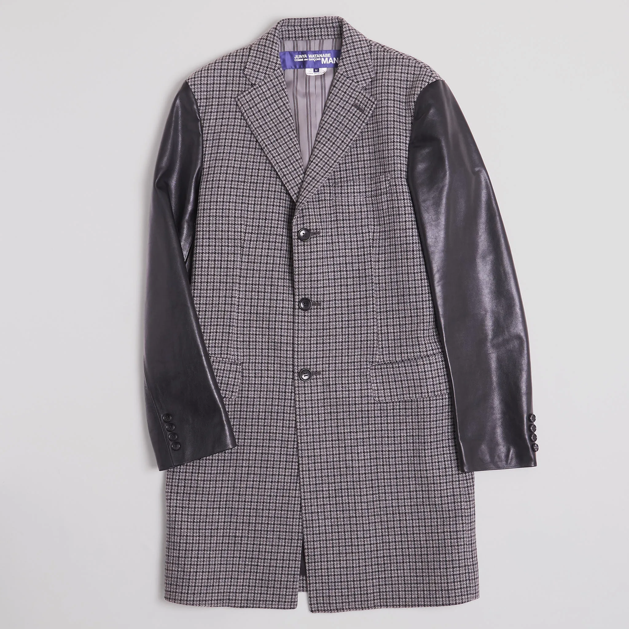Junya Watanabe Man Wool Coat With Cordovan Sleeves