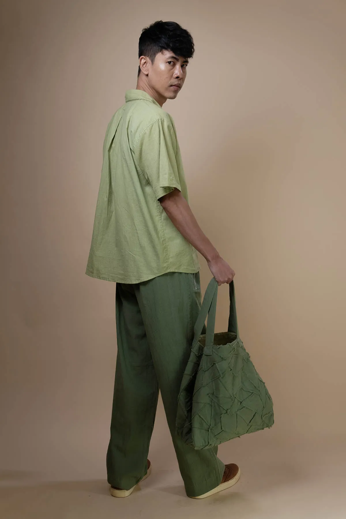 Kala Cotton Olive Tapered Pants