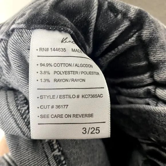 KanCan High Waist Charcoal Acid Wash Paperbag Waist Jogger Jeans Size 3/25 Pants
