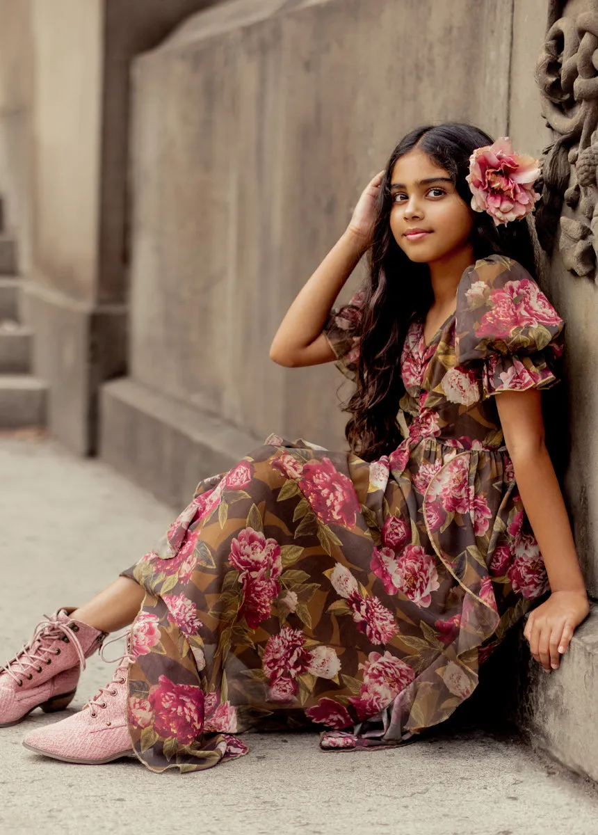 Kayden Dress in Bistre Floral