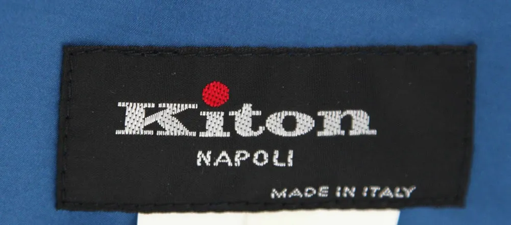 Kiton Blue Reversible Raincoat