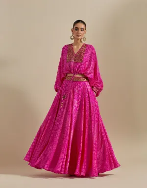 Kumari Skirt Set - Pink
