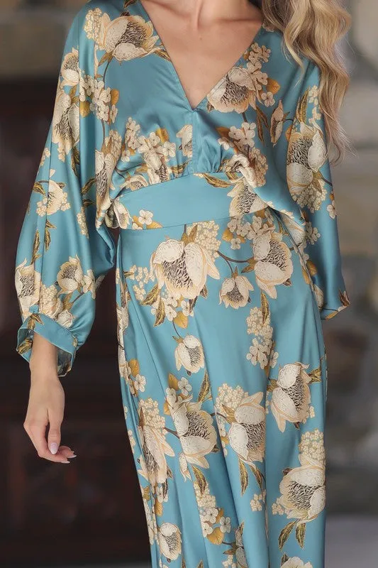 La Verne Satin Midi Dress