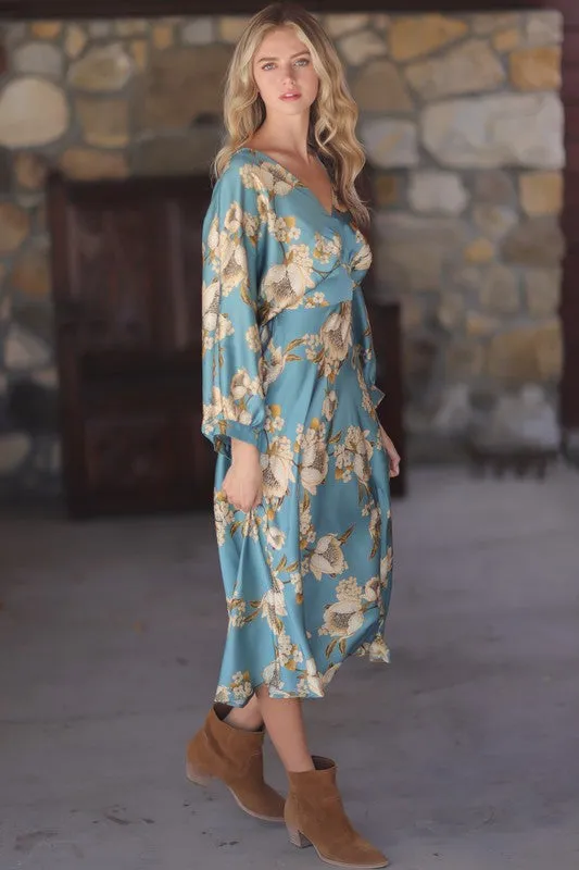 La Verne Satin Midi Dress
