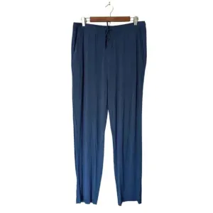 Lake Bamboo Blend Navy Blue Tapered Leg Pajama Pants Size XL Drawstring Pockets