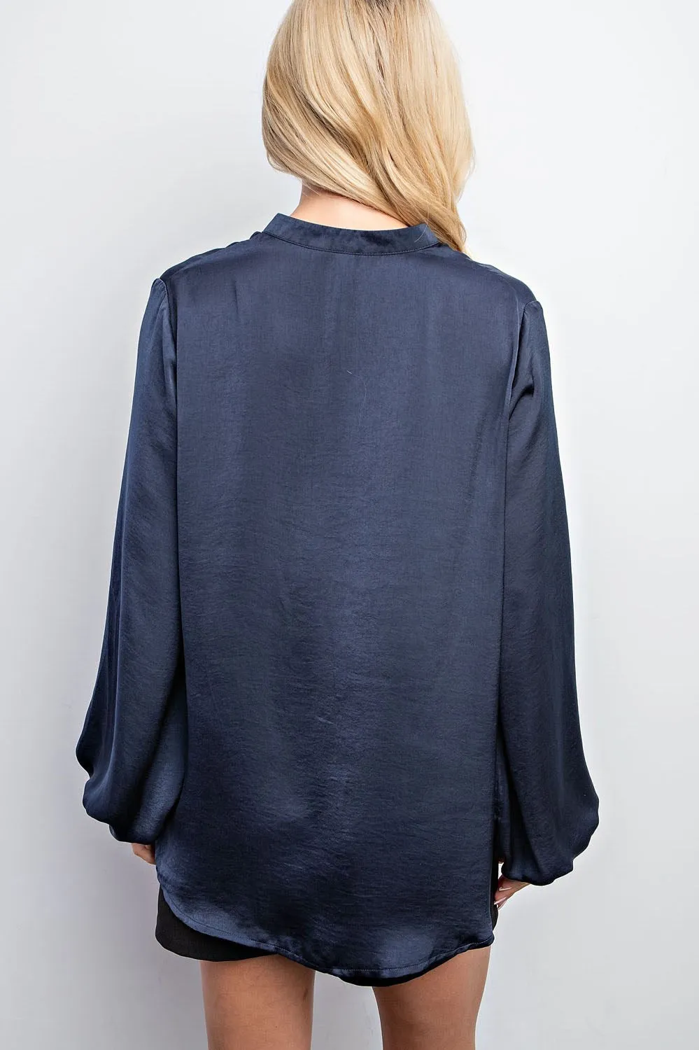Layla Long Sleeve Satin Blouse