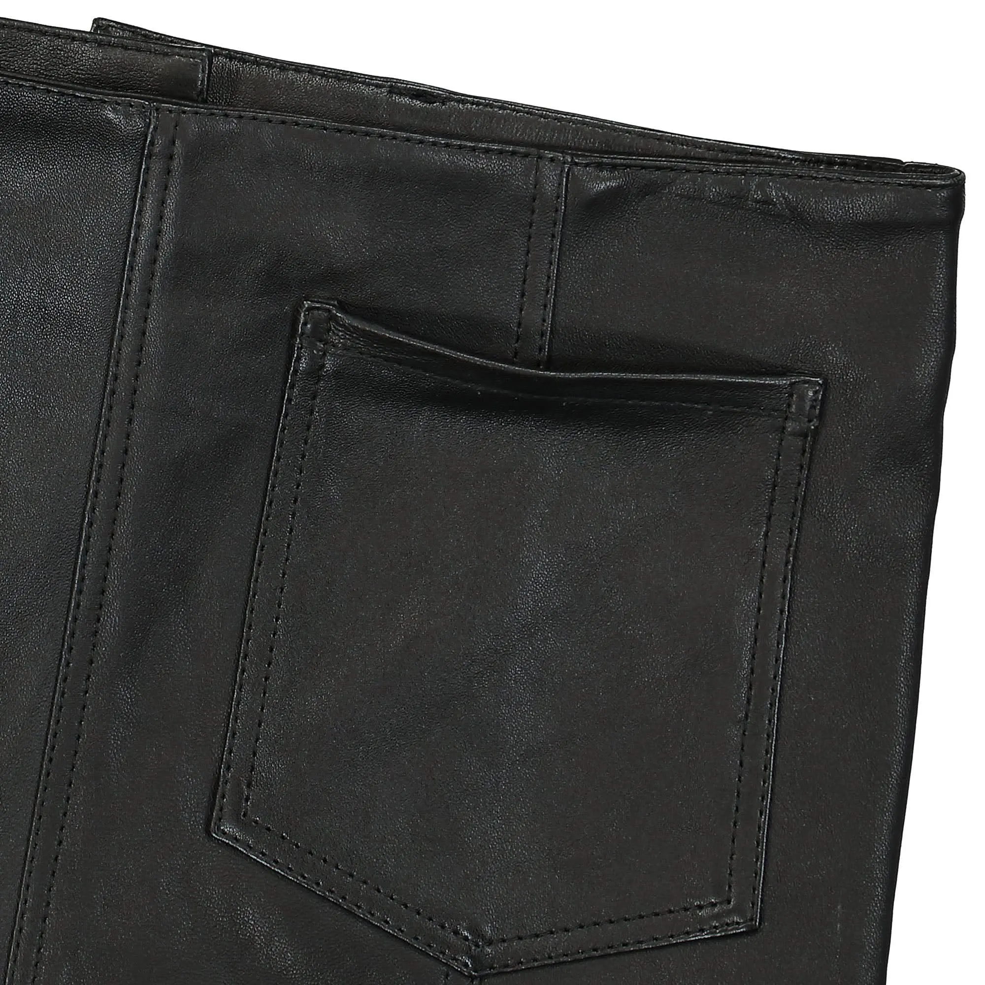 Leather Buckle Mini Skirt