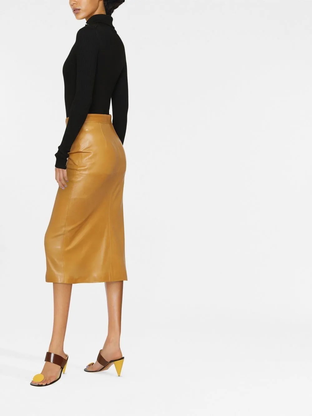 Leather Midi Skirt