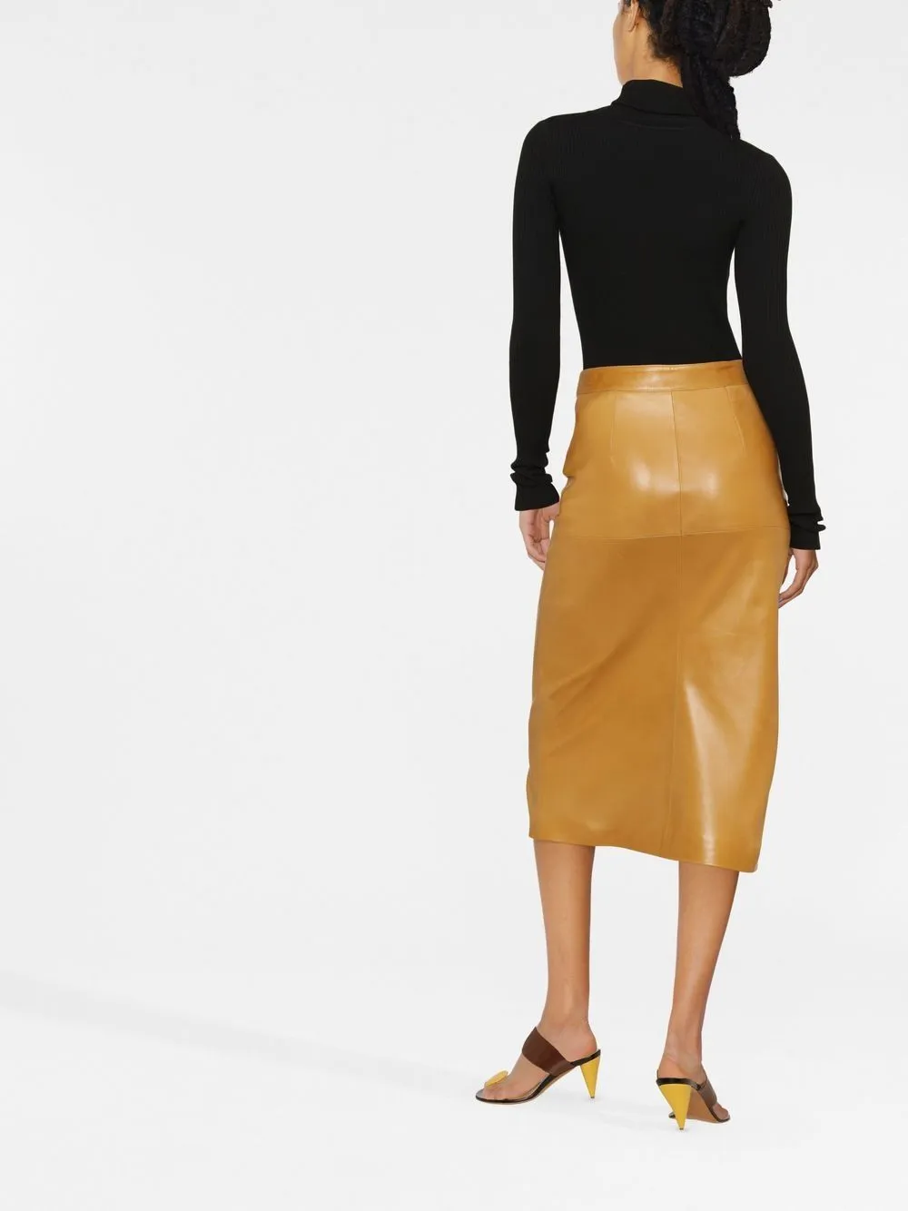 Leather Midi Skirt