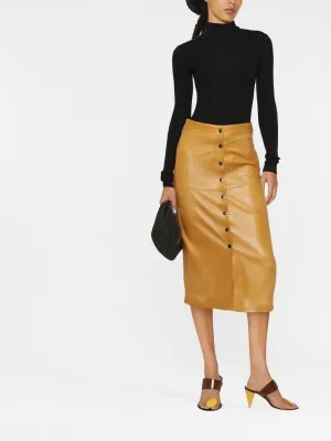 Leather Midi Skirt