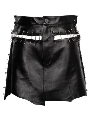 Leather Pin Skirt