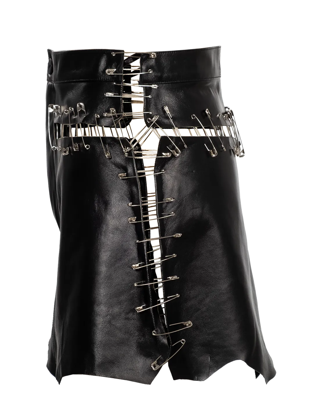Leather Pin Skirt