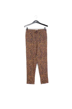 Leopard print tapered pants