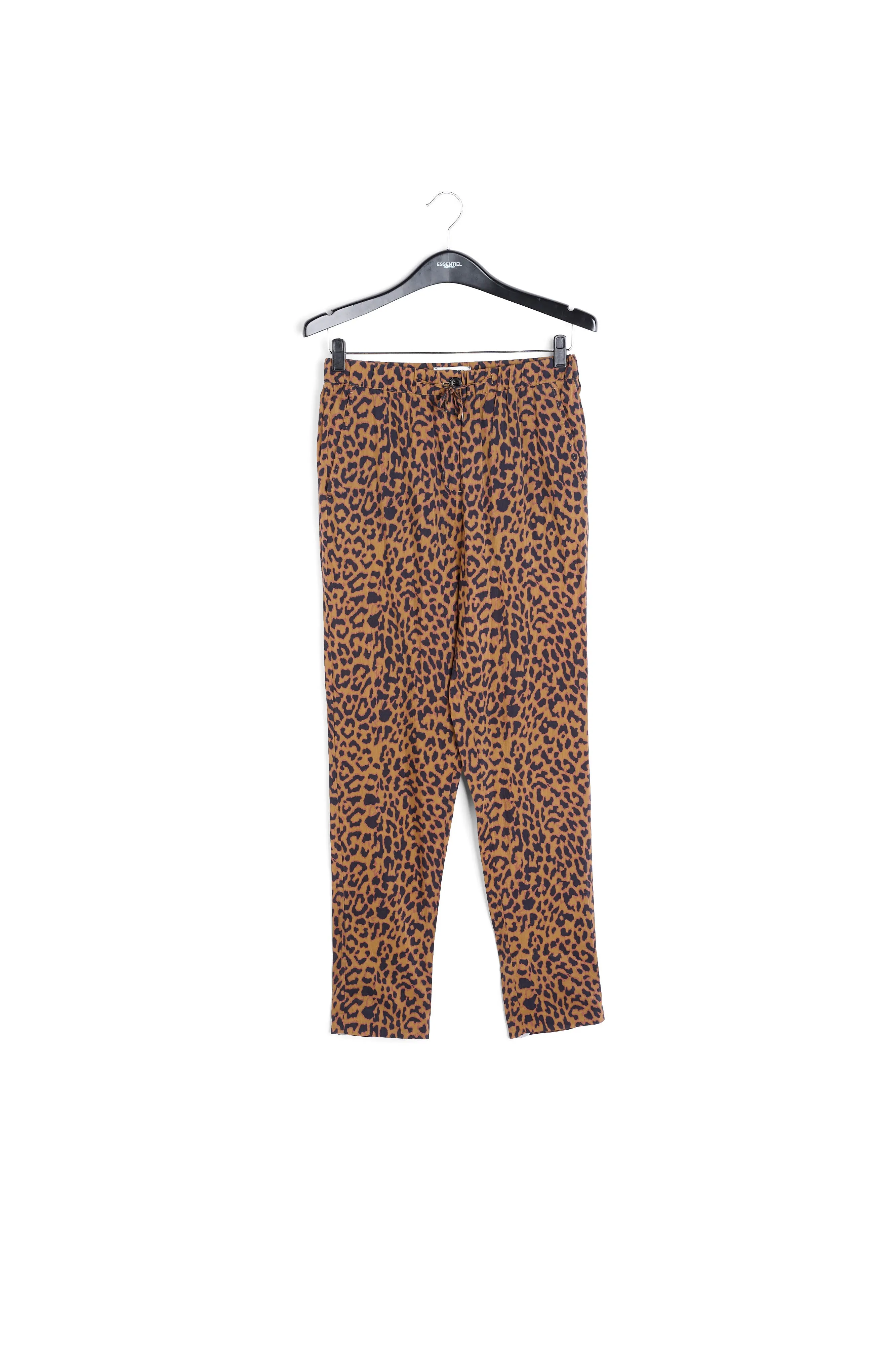 Leopard print tapered pants