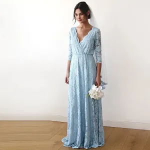 Light Blue Lace Dress #1124