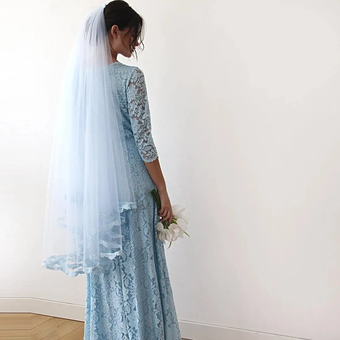 Light Blue Lace Dress #1124