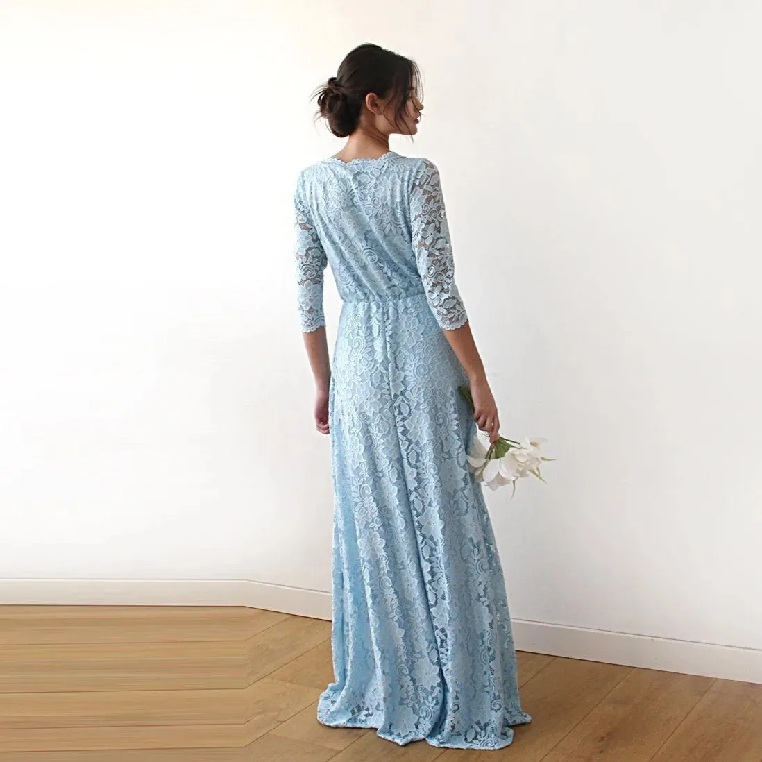 Light Blue Lace Dress #1124
