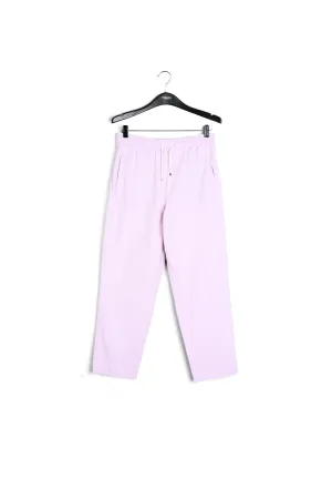 Lilac cotton tapered pants