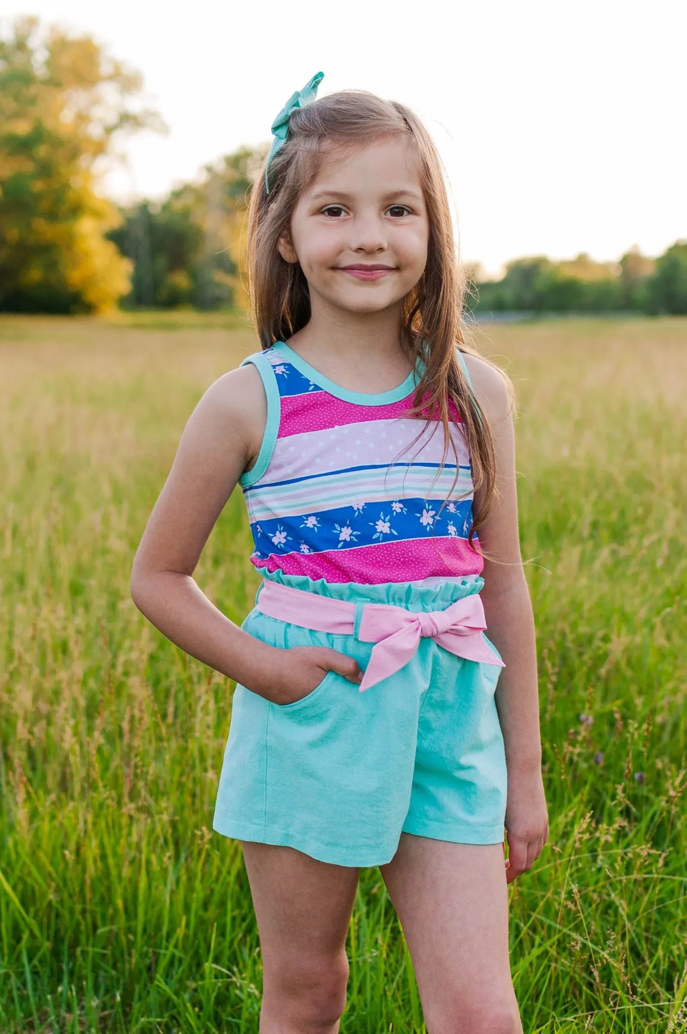 Lilac Shorts with FREE Tigerlily Tank PDF Sewing Pattern