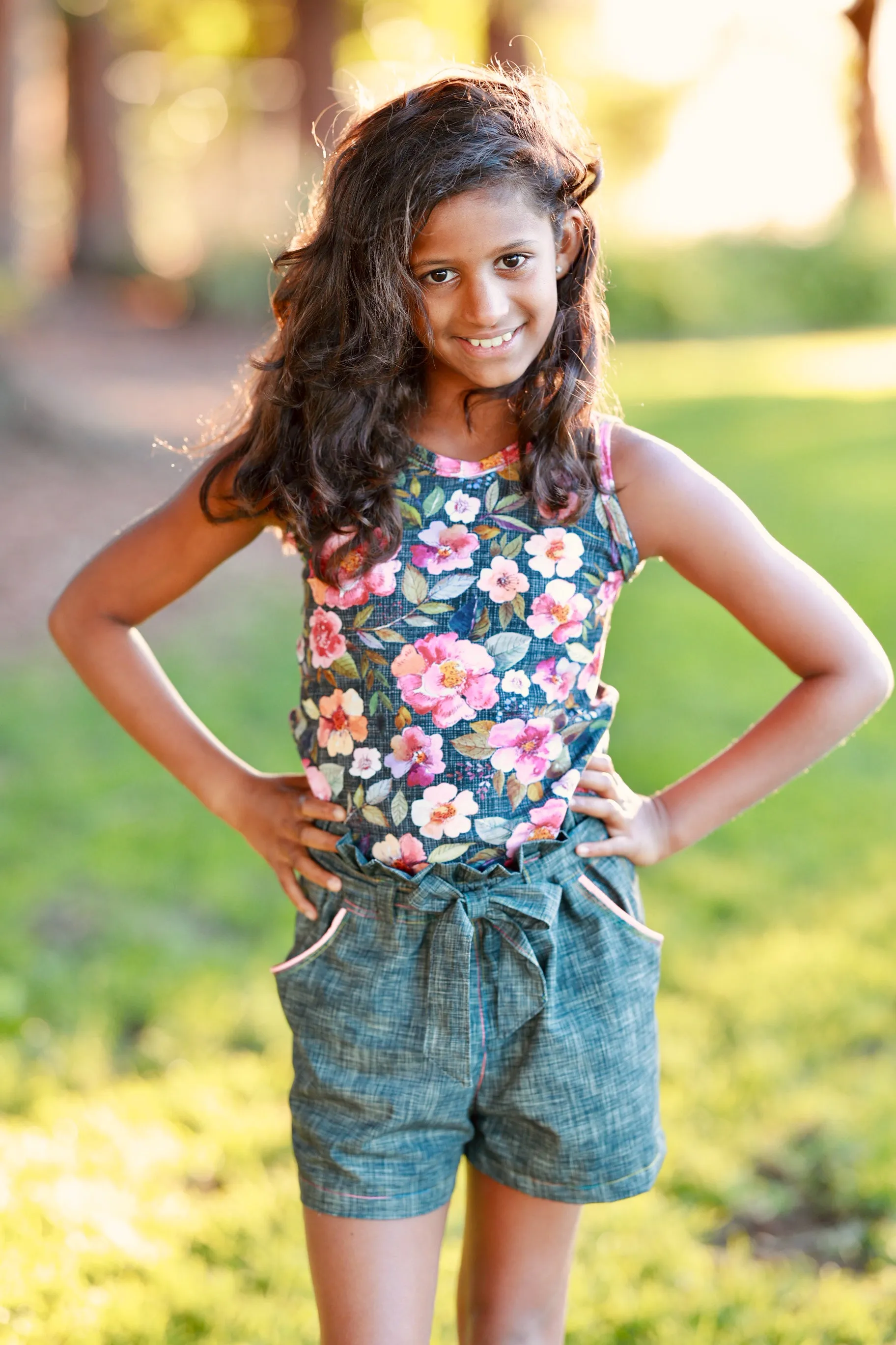 Lilac Shorts with FREE Tigerlily Tank PDF Sewing Pattern