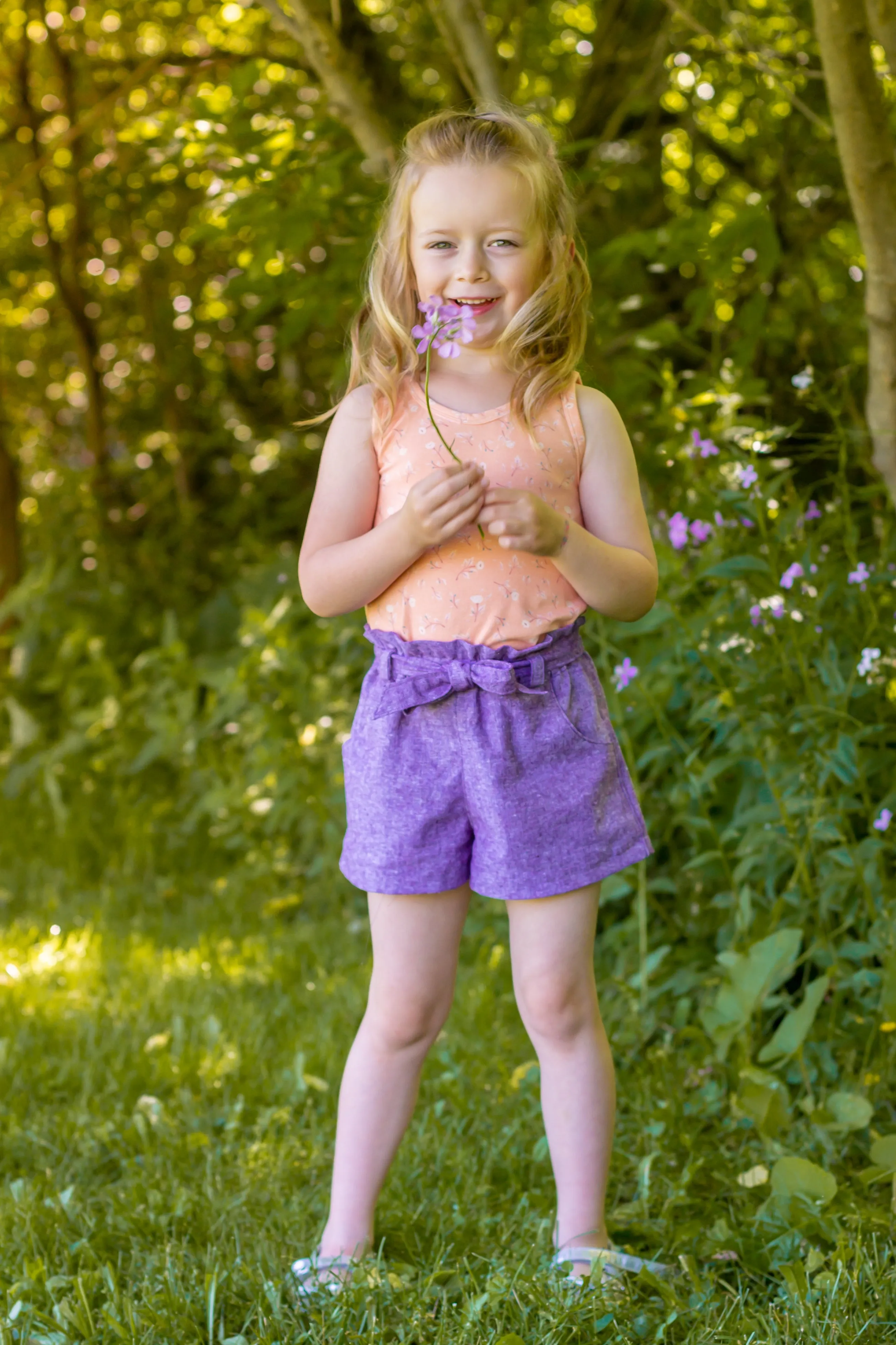 Lilac Shorts with FREE Tigerlily Tank PDF Sewing Pattern