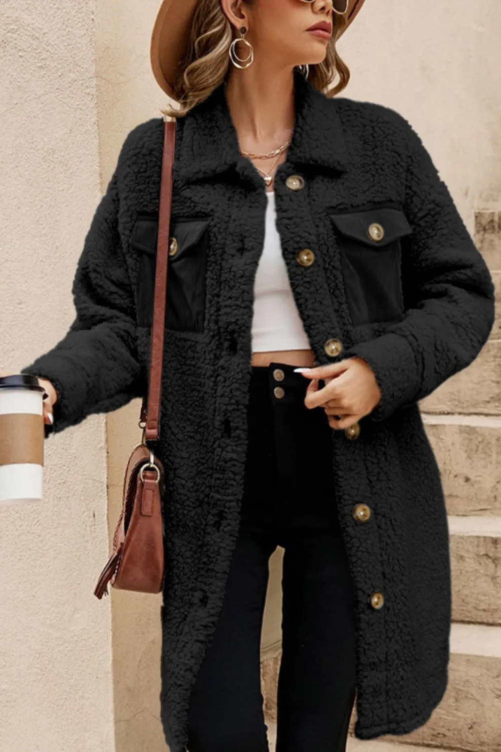 Long Sleeve Teddy Jacket