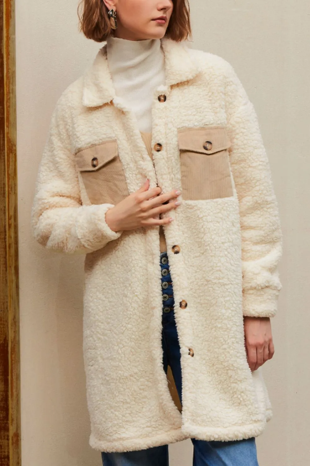 Long Sleeve Teddy Jacket