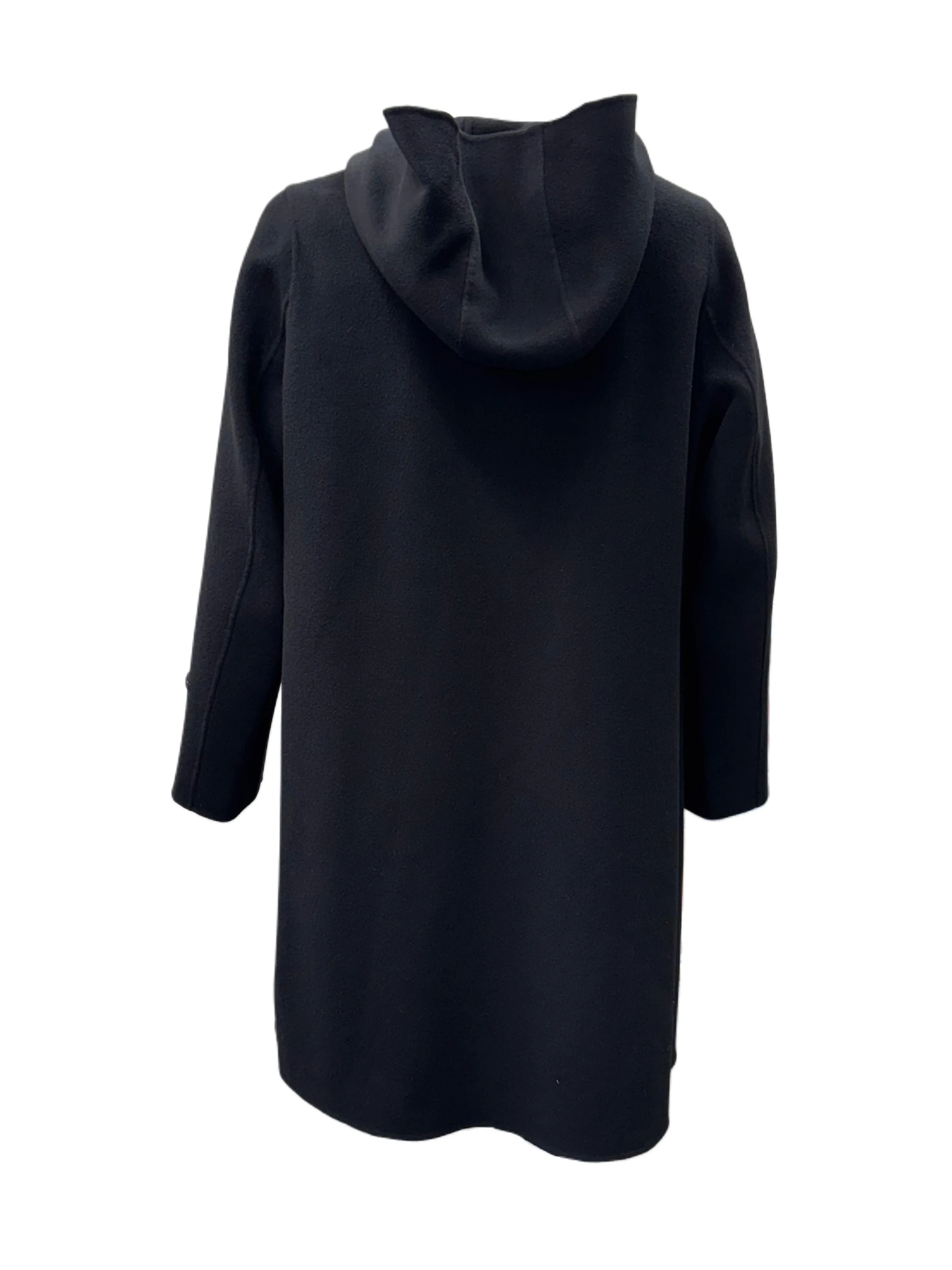 Marina Rinaldi Women's Black Trionfo Button Closure Coat NWT