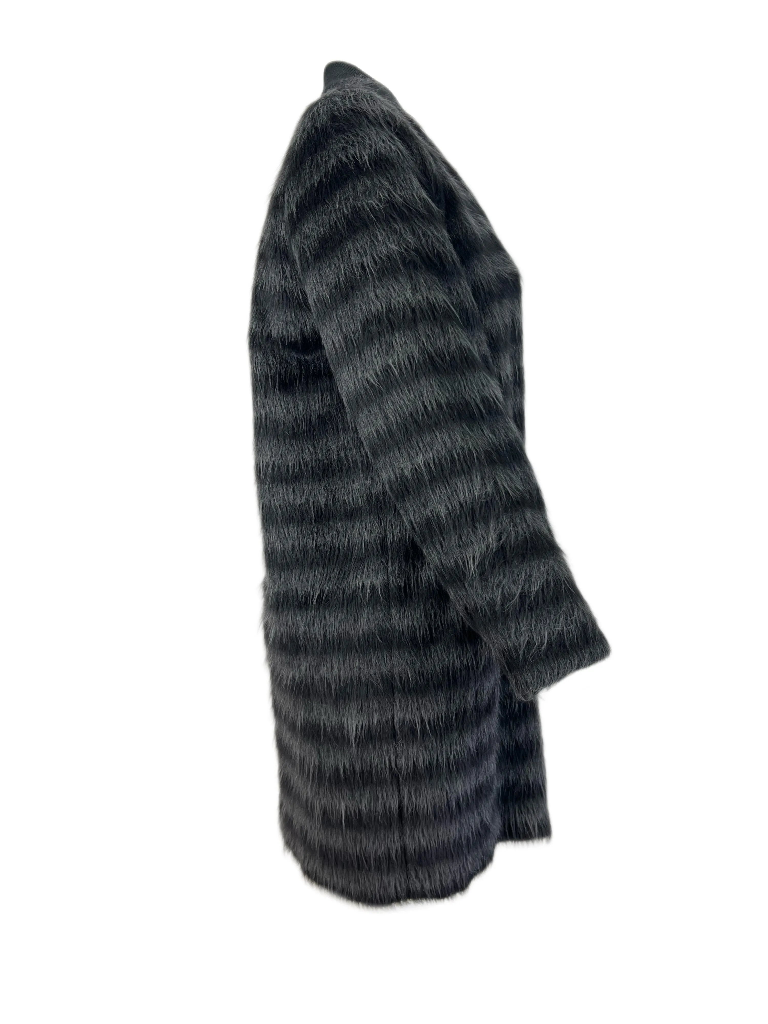 Marina Rinaldi Women's Nero Optical Wool Jacket Size 14W/23 NWT