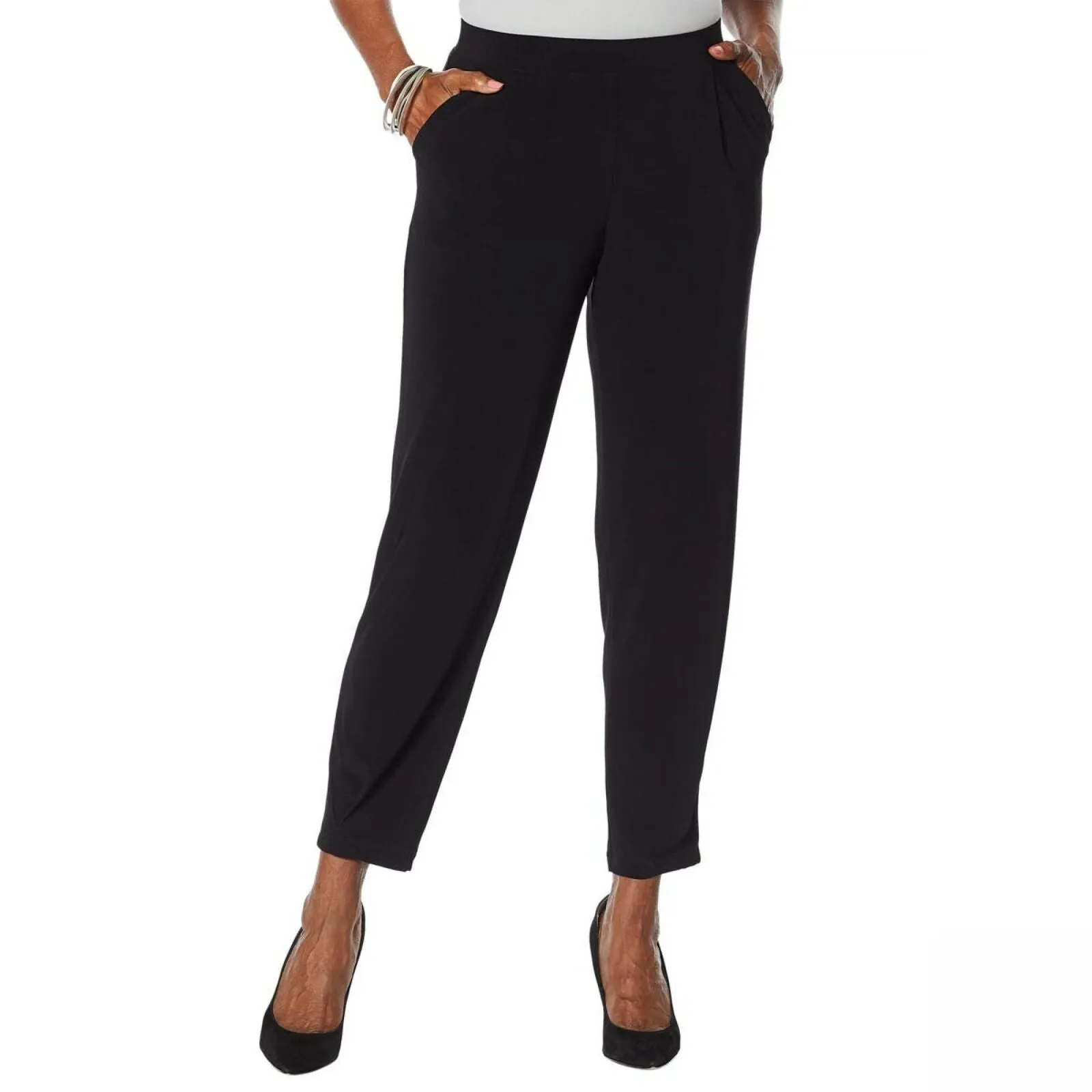 MarlaWynne Women's Jersey Knit Slouch Pants