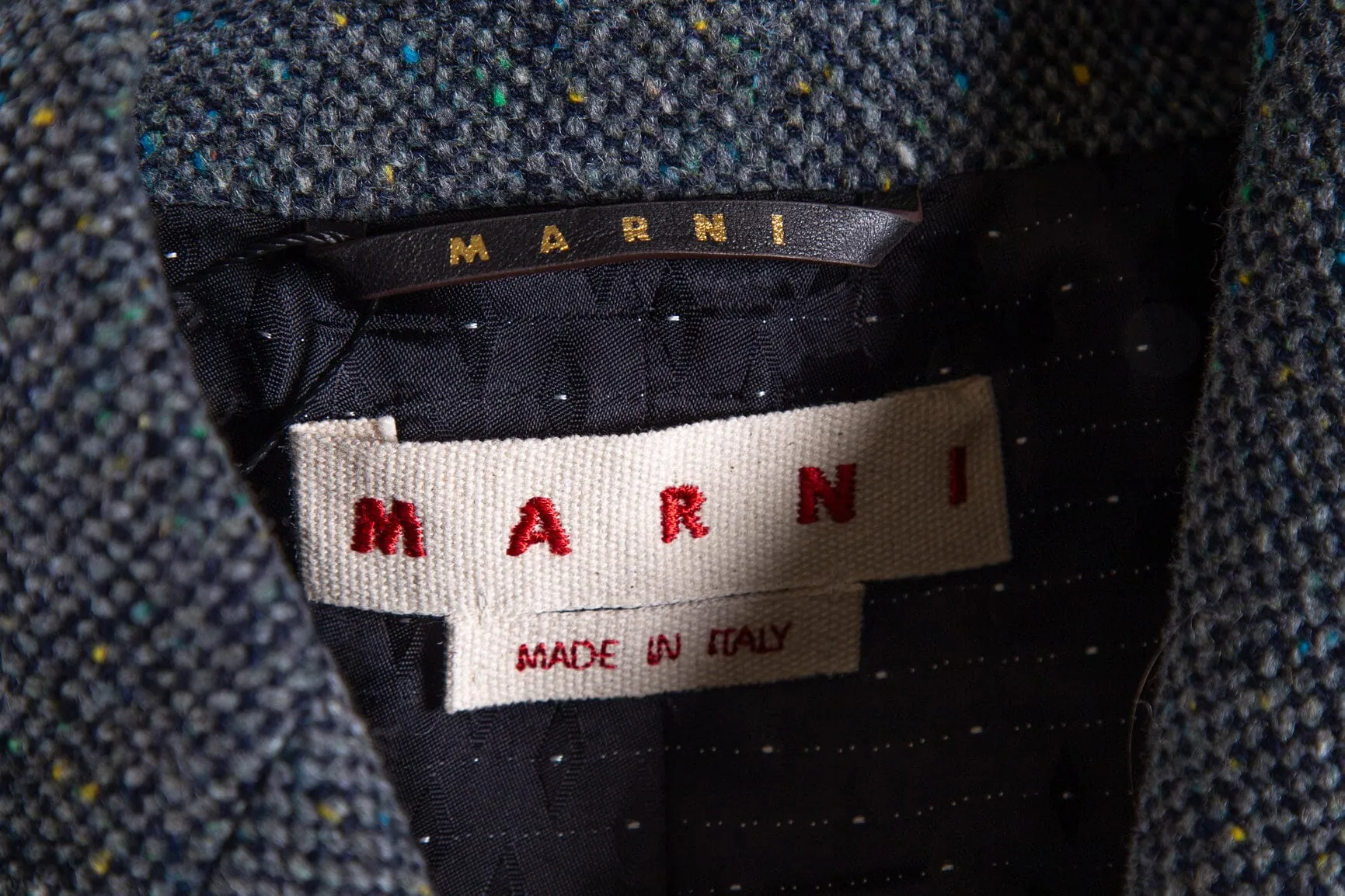 Marni Grey Textured Wool Jacket SZ 42