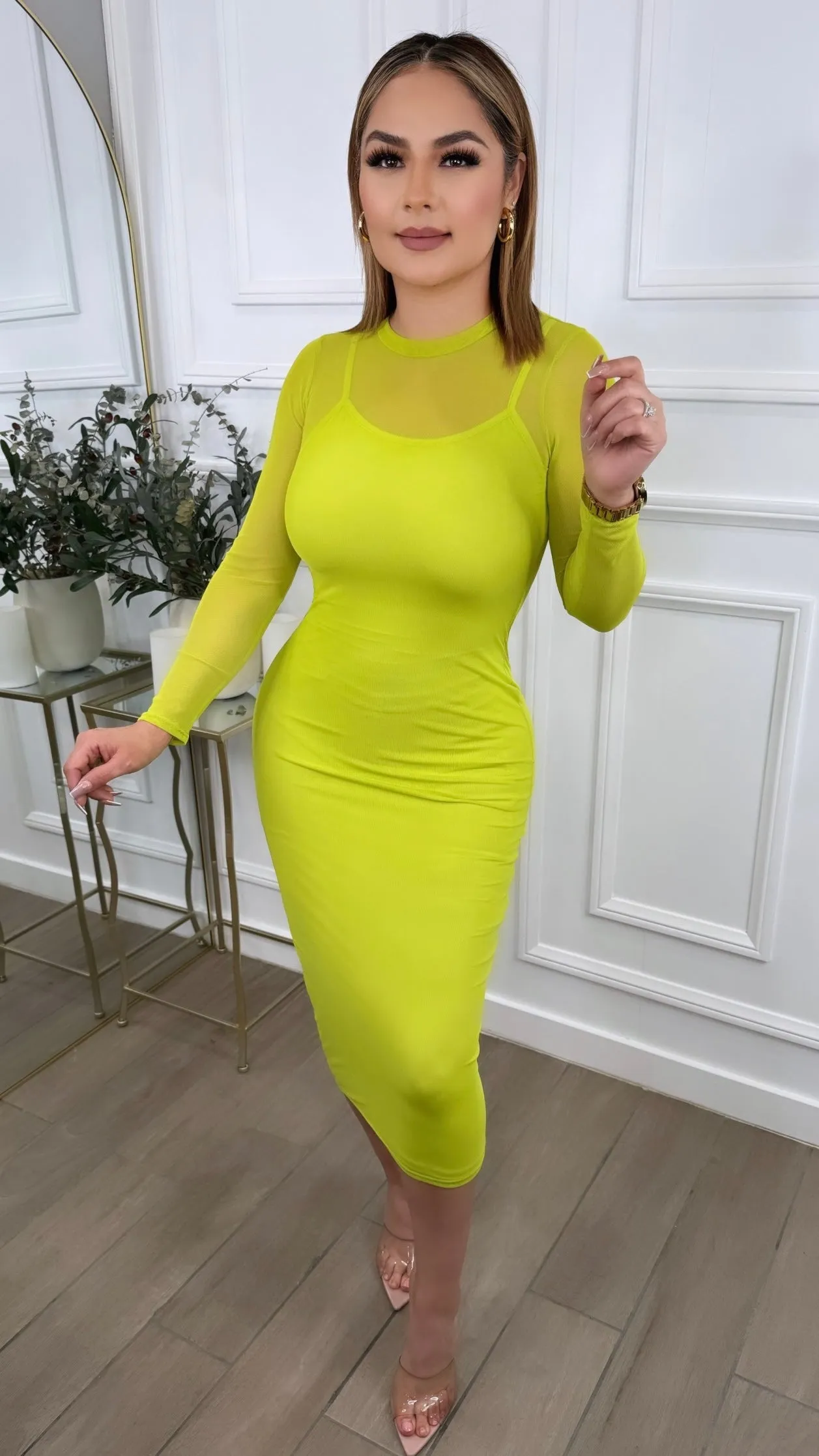 MELANIE LIME DRESS