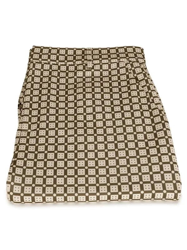 Men's Checkered Print Tapered Pants